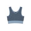 Covernat U-Neck Striped Slim Fit Short Vest Women tops Navy-Blue CO2501KT77NA
