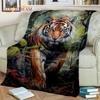 Beast Tiger Lion Leopard Animal Wildlife Cartoon Blanket,Soft Throw Blanket for Home Bedroom Bed Sofa Picnic Cover Blanket Kids