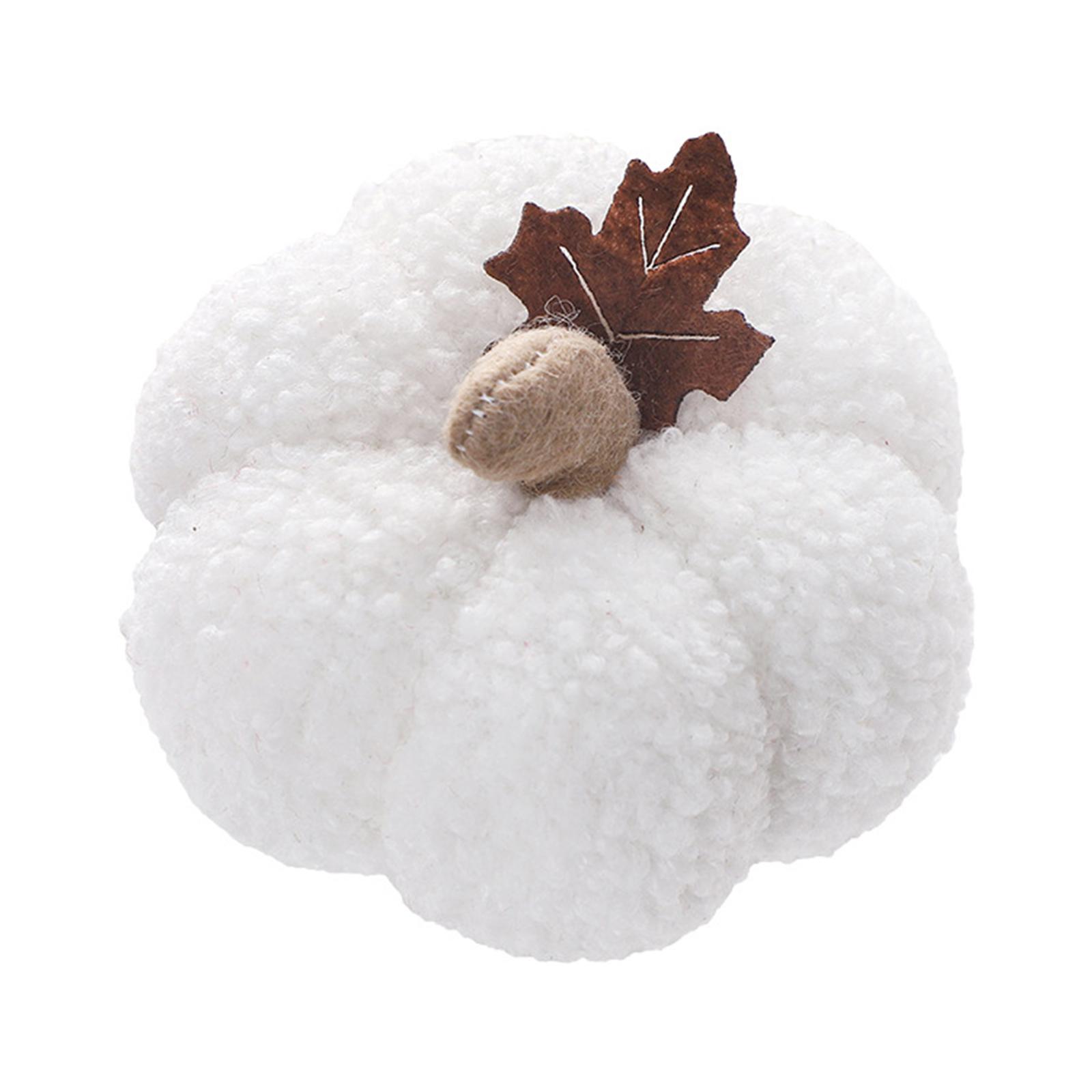 

3Pcs Mini Pumpkin Decor Autumn Farmhouse Halloween Harvest Car Ornament Decorations белый