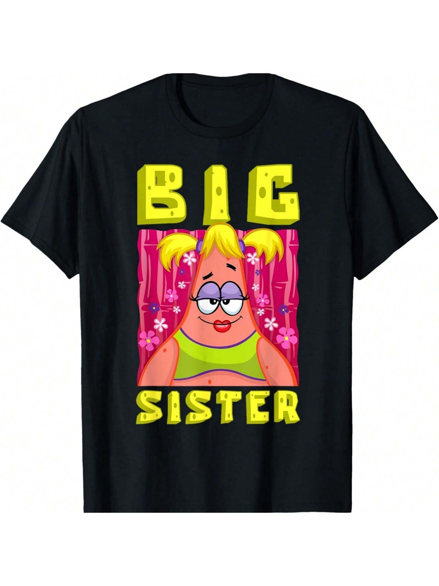 Mademark X SpongeBobs SquarePantss - SpongeBobs Big Sister Funny Prank Girls Patricks Stars Makeup T-Shirt S разноцветный