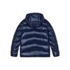 Skechers Diamond Series Solid Color Short Hooded Quilted Down Jacket Men Jackets Dark-Blue Black L423M166-0029