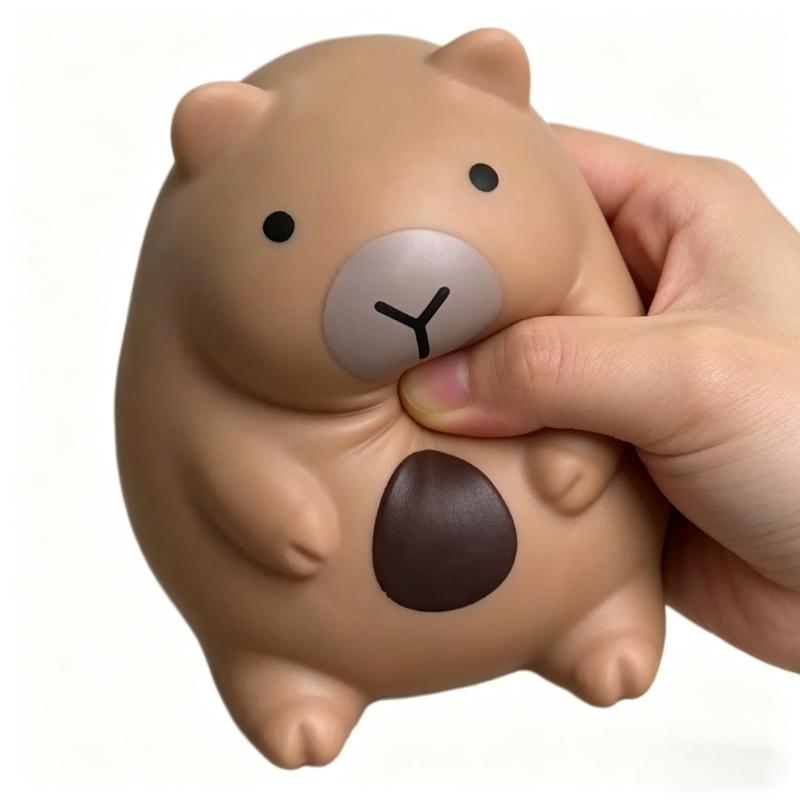 Little Chubby Capybara Squeeze Toys Cute Capibara Slow Rebound Release Squeeze Toy Kapibara Stress-Relieving Mini Fidget Toys