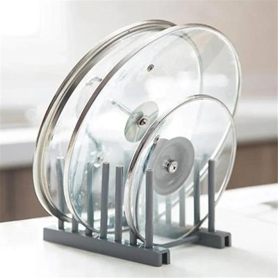 Plastic Dish Rack Kitchen Supplies Storage Draining Racks Removable Shelf Plate Pot Lid Rack Household Storage Organizer Gadgets