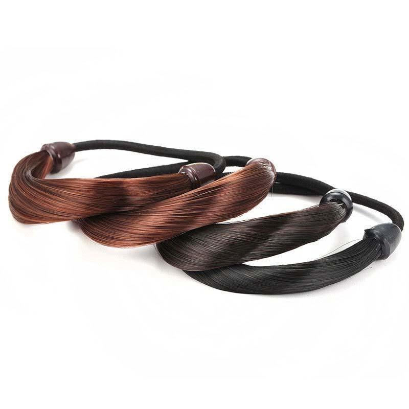 Twist Wig Braided Hair Band for Women Pigtail Type Rubber Bands Korean Style Hair Ring for Girl Hair Extension Ponytail Holder