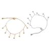 Yhpup 316L Stainless Steel Long Star Chain Anklet Summer Beach Foot Jewelry 18K PVD Plated Waterproof Accessories