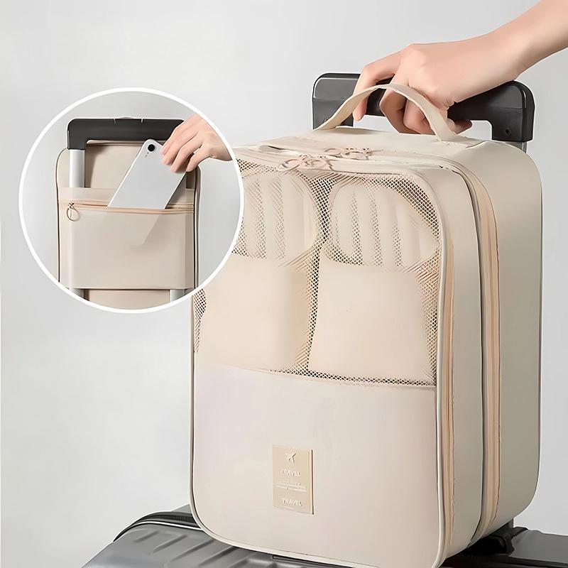 Portable Shoe Bag Dustproof Waterproof Large Capacity Foldable Storage Organizer for Travel Gym Daily Use 1Pcs
