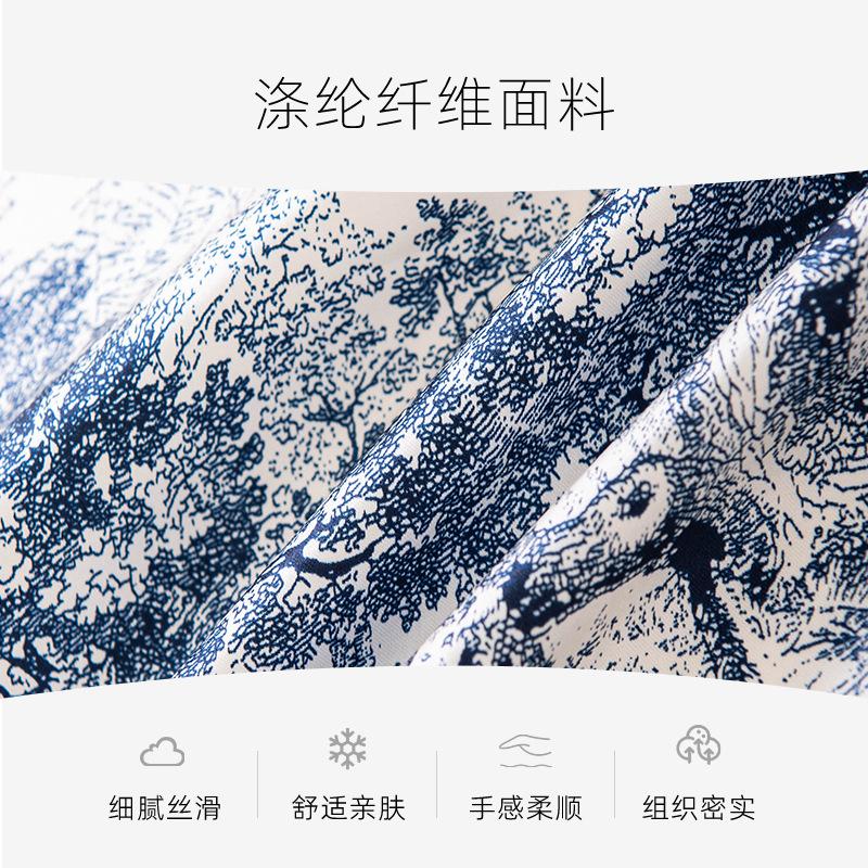 Korean atmosphere simulation silk scarf 91 small square scarf women's fresh autumn professional wear temperament printed scarf