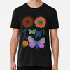 Vintage Floral and Butterfly Decorative Patt S To 5XL Made In the AU/USA T-Shirt