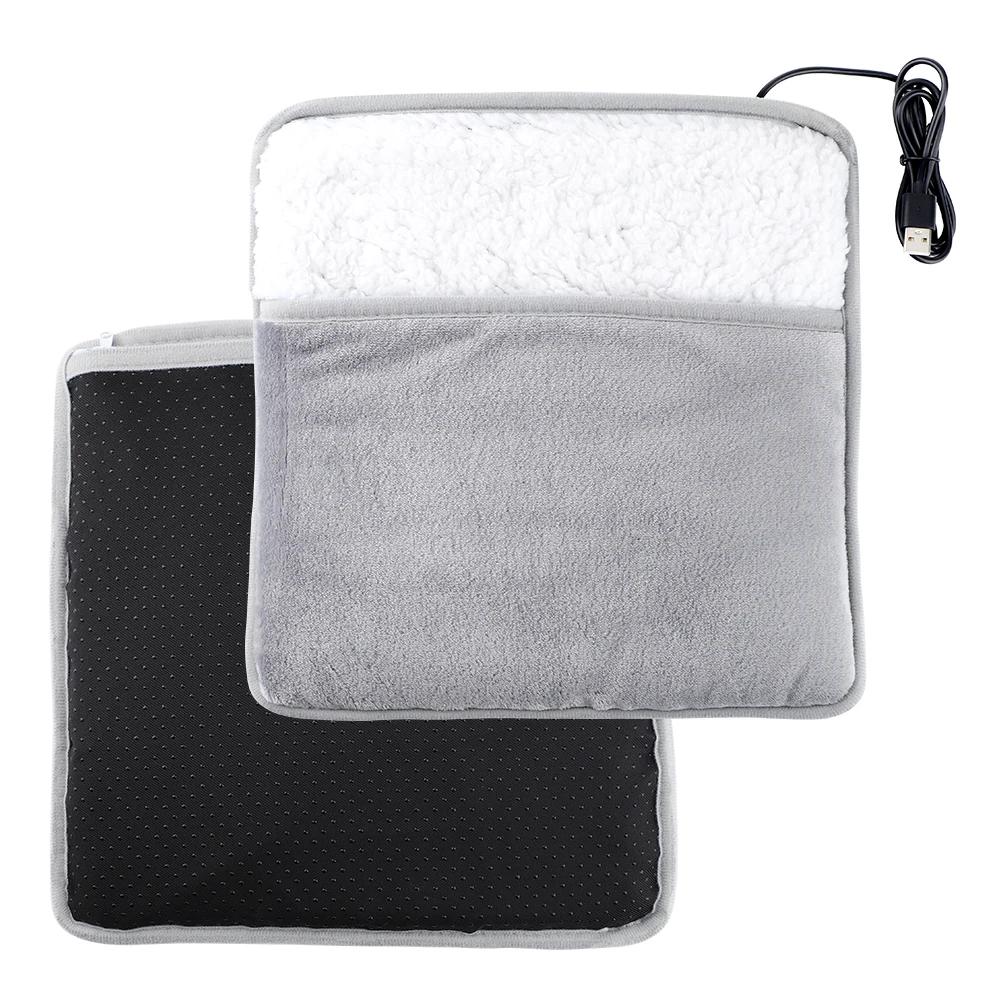 USB Charging Soft Plush Washable Foot Warmer Heater Improve Sleeping Household Foot Warming Mat Winter Electric Foot Heating Pad