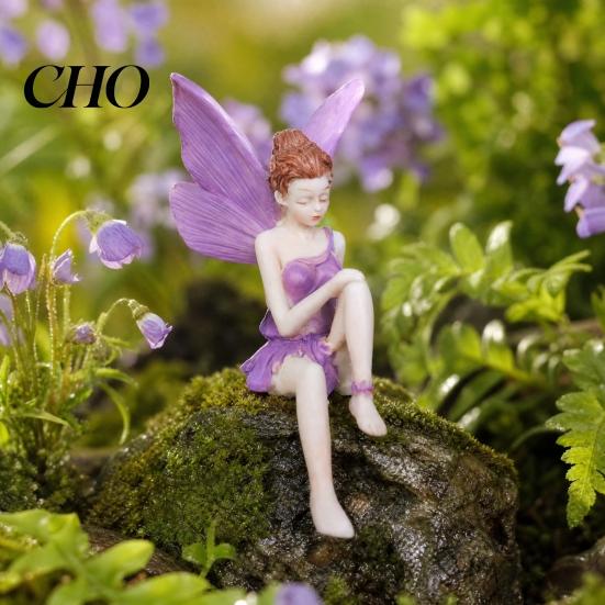 Fine Carving Decoration Flower Fairy Ornaments, Beautiful And Figurines, Home Accent Resin Sculpture for Patio Balcony Garden Artistic Carved