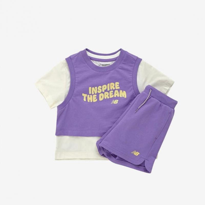 New Balance Kids Nbgc Short Sleeve Vest 3pcs Set Nk9ye2805g 70 Short Sleeve Tee