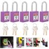 5Sets 38mm Padlock Lockout Tagout HardWearing with 10 Keys Writable Label for Machine Building Security(Green )