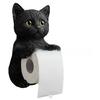Cat Paper Holder Resin Cute Cat Design Wall Mount Tissue Dispenser For Bathroom Decor