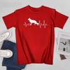 Unisex GerUnisex Shepherd Dog Heartbeat Pulse Tshirt Tees Oneck T Shirts WoUnisex Boys 100 Cotton Short TShirt Unisex All Seasons