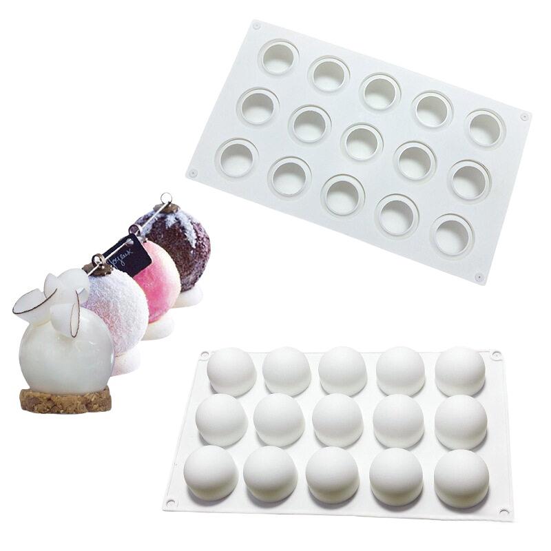8/15-Cavity Spherical-Shaped Truffle Ball Silicone Mold Diy Mousse Cake Mould Candy Chocolate Ice Cream Baking Decoration Tool