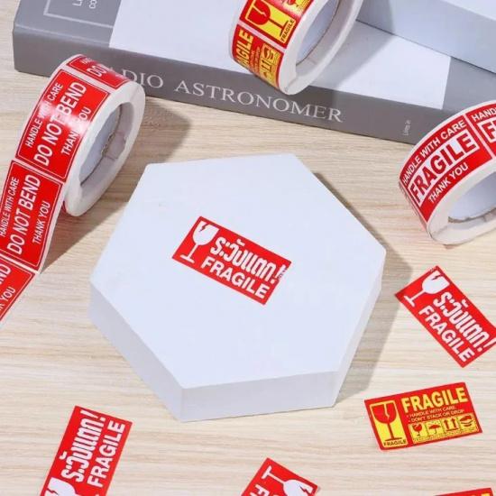 250Pcs Fragile Warning Sticker Roll Handle With Care Keep Shipping Express Label Useful Tag