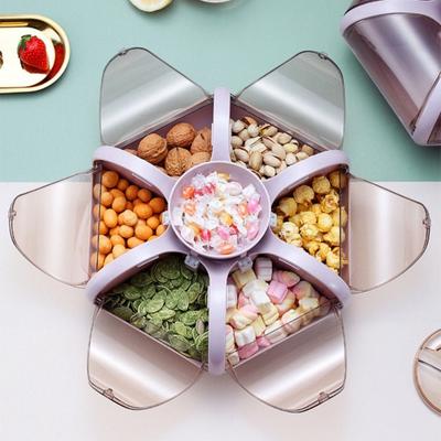 Moistureproof Lotus Fruit Box Dustproof Compartment Storage Box Snack Storage Tray  Living Room