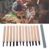 12Pcs Wood Carving Tools Set with Chisels,Gouges,Scrapers,V Parting,Relief Tools