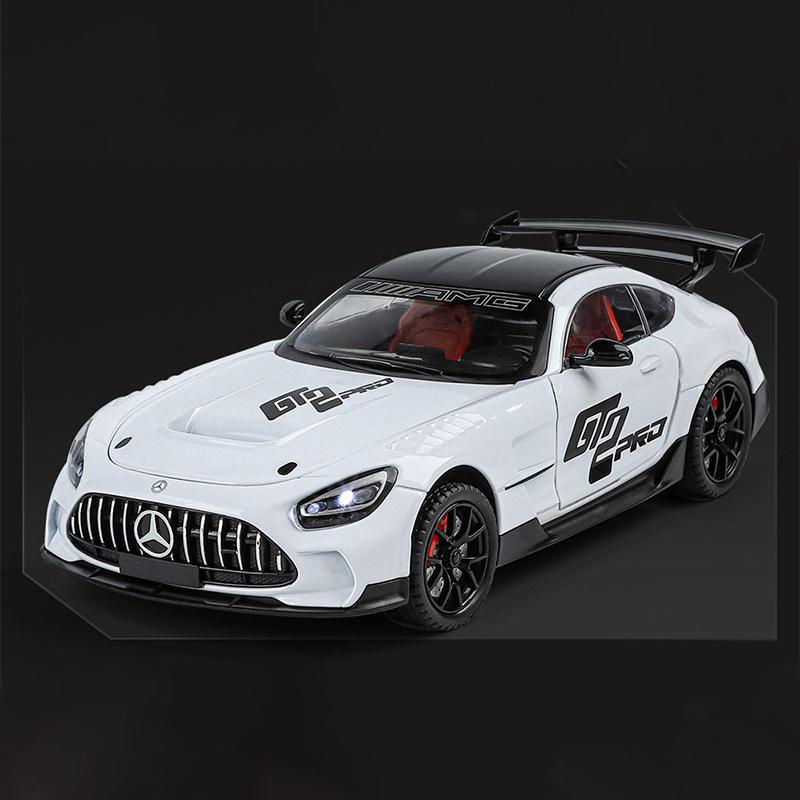 1/24 Mercedes Benzs AMG GT Alloy Miniature Car Diecast Metal Scale Car Model Sound and Light Collection Children Toy Vehicles Gifts
