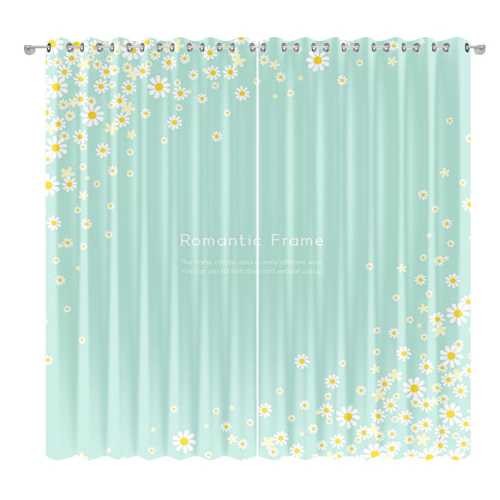 Daisy Curtain Cloth Bedroom Living Room Balcony Blackout Curtain Office Hotel Insulation Curtain