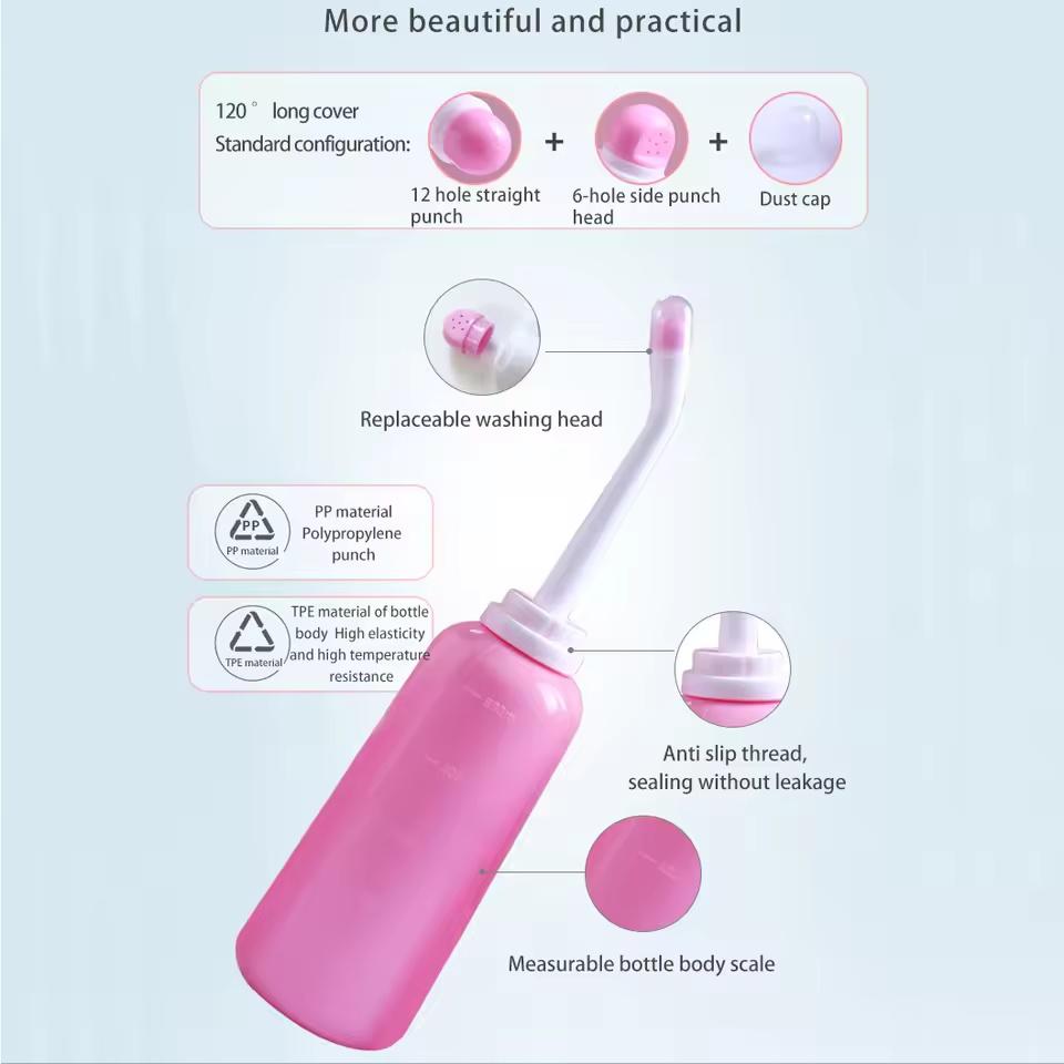 350/500ml Perineal Irrigation Spray Bottle Portable Bidet Spray for Pregnant Women Private Parts Baby Butt Shower Cleaning Tool