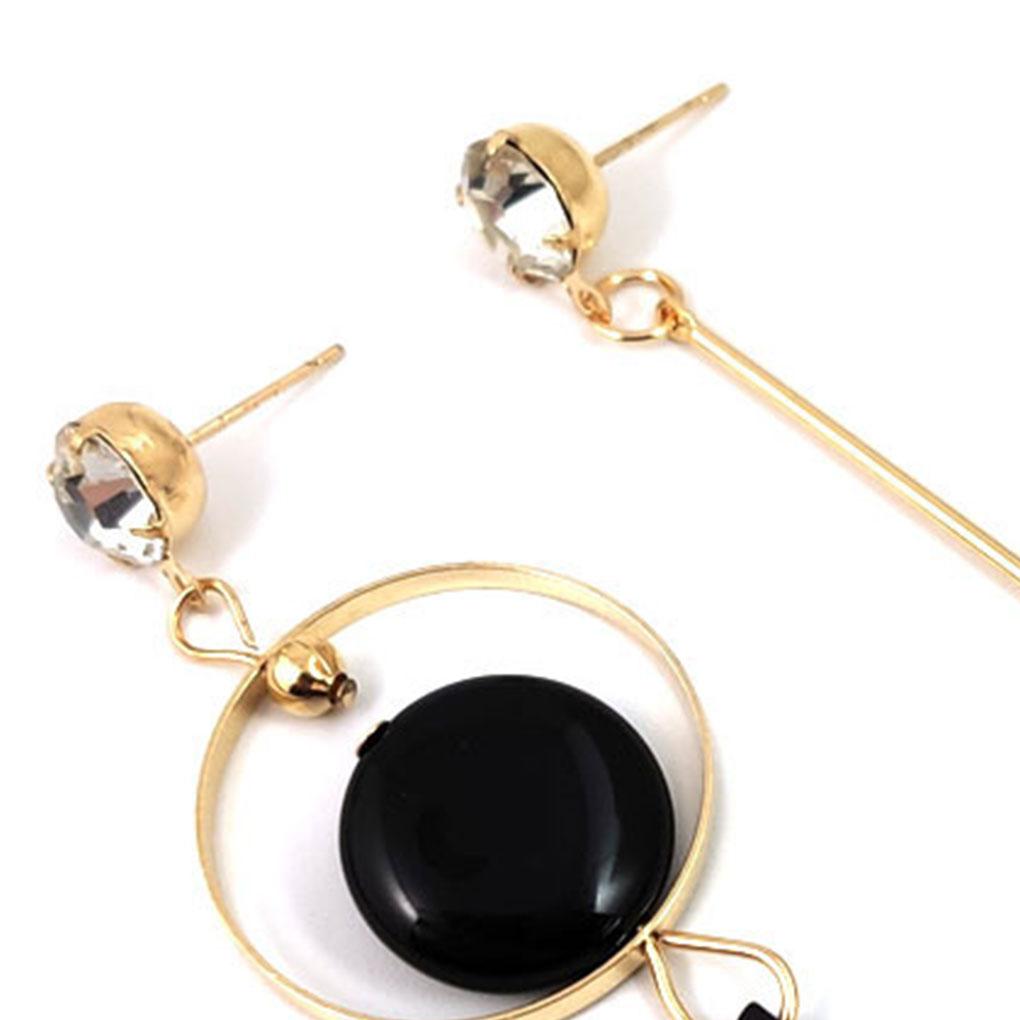 Delicate And Unique Geometric Asymmetrical Pendant Stud Earrings For Women Lightweight And Comfortable Alloy Gift Choice, Silver