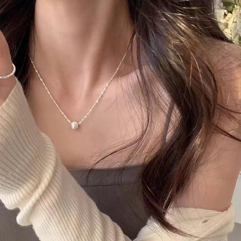 925 Sterling Silver Simple Style Necklace Personalized Charm Woman Pendant Choker Birthday Gift for Friends Exquisite Jewelry