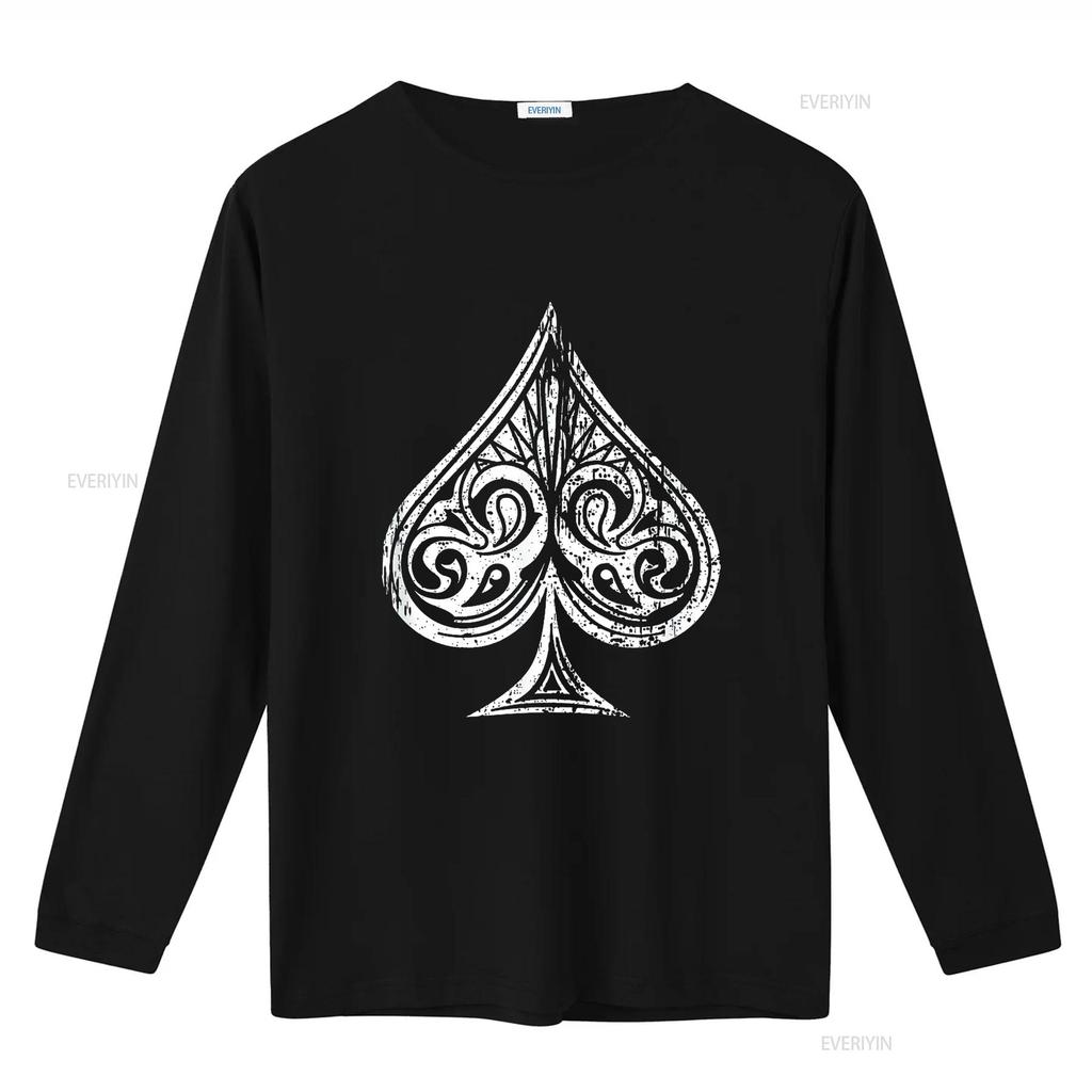 Womens Ace Of Spades T Shirt Black 2XL vintage Washed Versatile graphic Breathable Top For Everyday Wear Soft Stretched