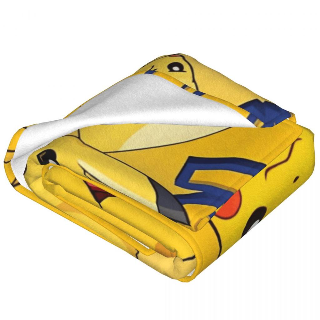 Pokemoned Pikachu Cartoon Fleece Blankets Funny Throw Blankets for Bed Sofa Couch 200x150cm Bedspreads