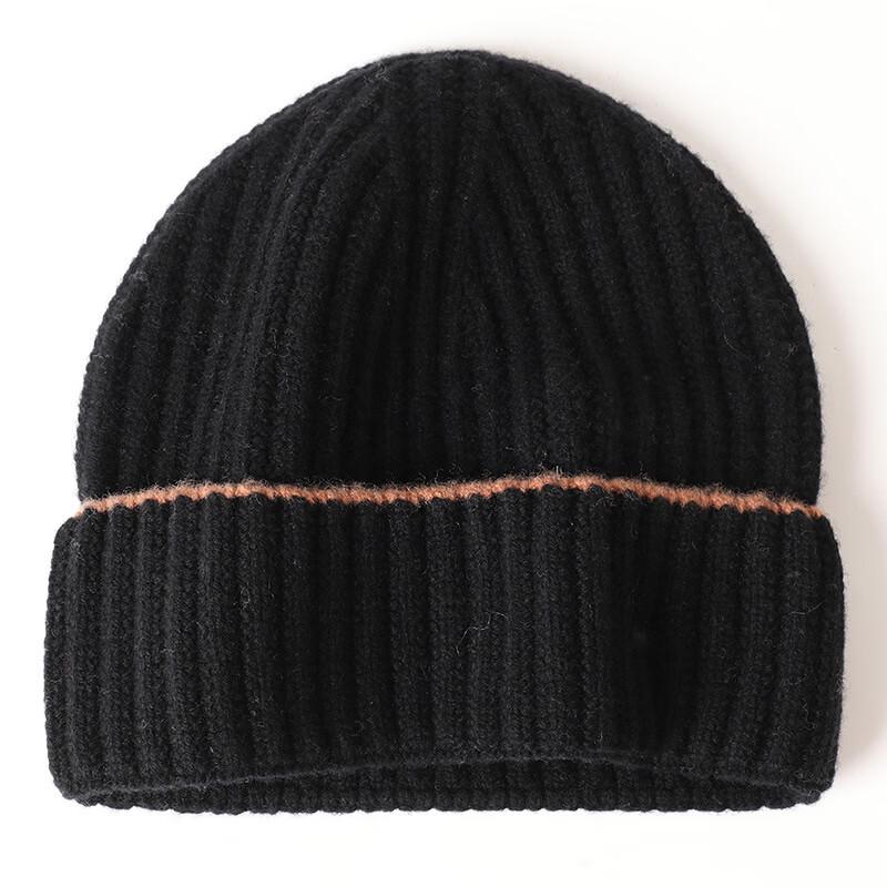 Hengyuanxiang Unisex Pure Wool Knitted Beanie Hat M55052
