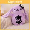Purple Black Skull Rabbit Plush Toy Stuffed Animal Doll Bedroom Decoration Gift