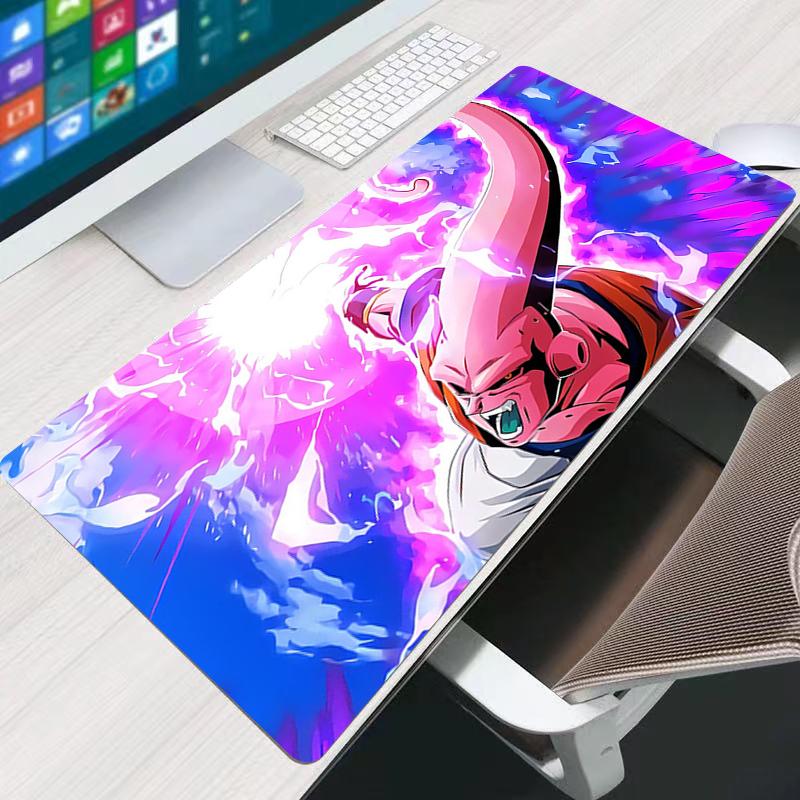 Dragon Ball Majin Buu Z Mouse Pad DBZ Anime Gabinete Gamer Computer Desk Mat Keyboard Pad Edge White Gaming Accessories Mousepad
