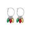 Christmas Santa Snowflake Earrings Cane Candy Bells Elk Earrings Christmas Hat Earrings