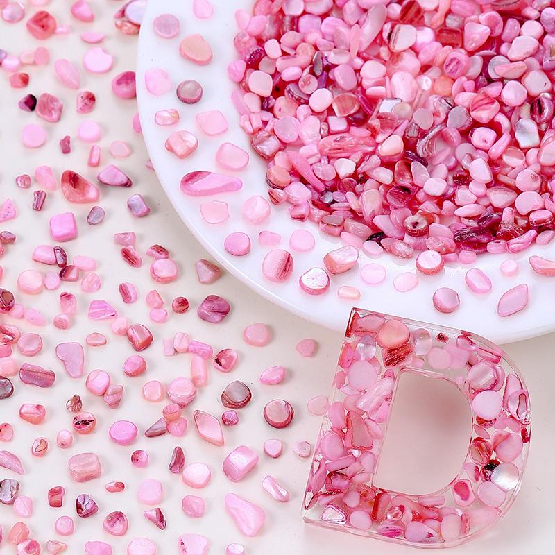 50g Crushed Shells Natural Pearl Light Nail Seashell Slices Particle Shell Charm for DIY Art Crafts Table Scatter Party Favor