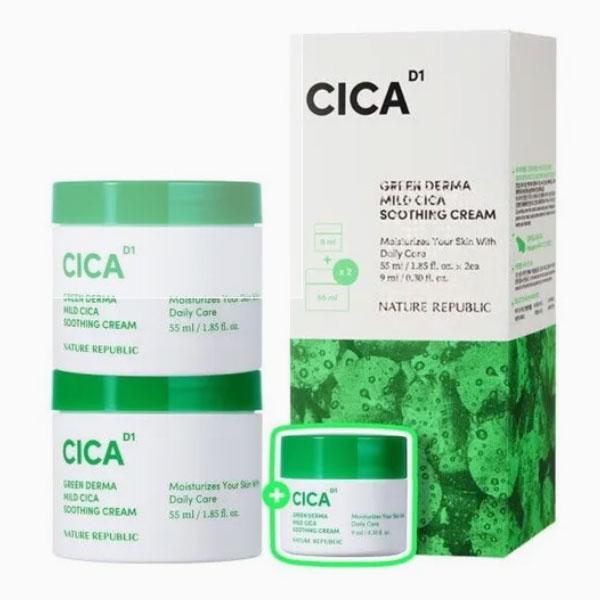 Greenderma Mild Cica Cream 55ml x 2 + 9ml