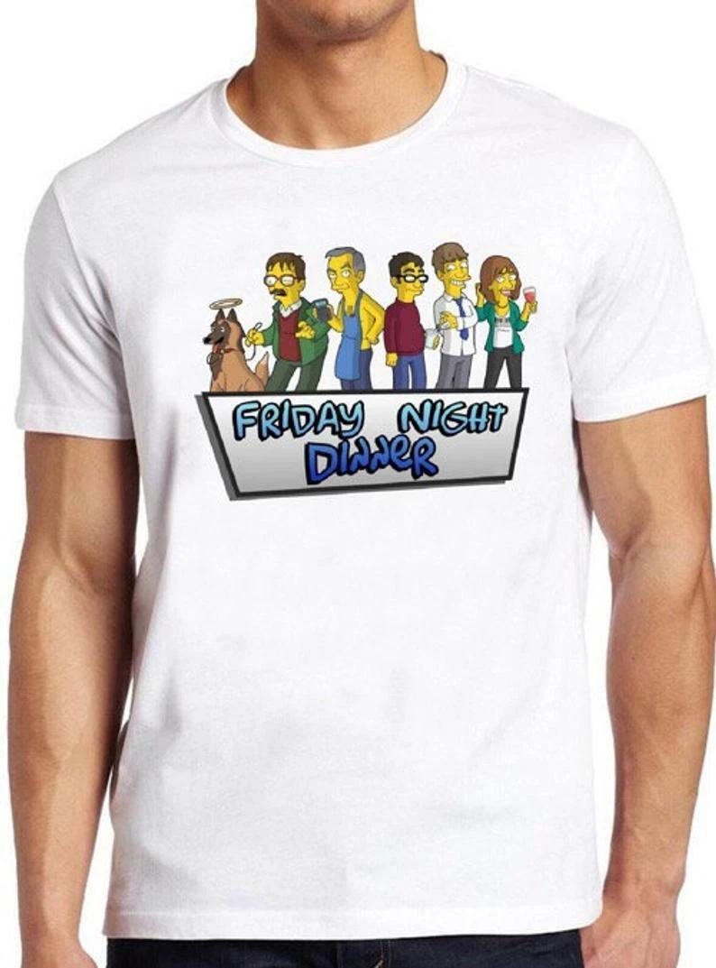 Friday Night Dinner Funny Comics Simpsons Jim Bell Shalom Unisex T Shirt 2817 L