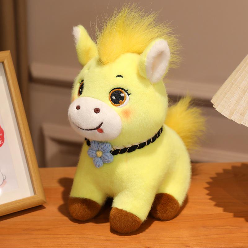 Year of the Horse Fluffy Pony Plush Mascot - Office & Home Decoration Gift