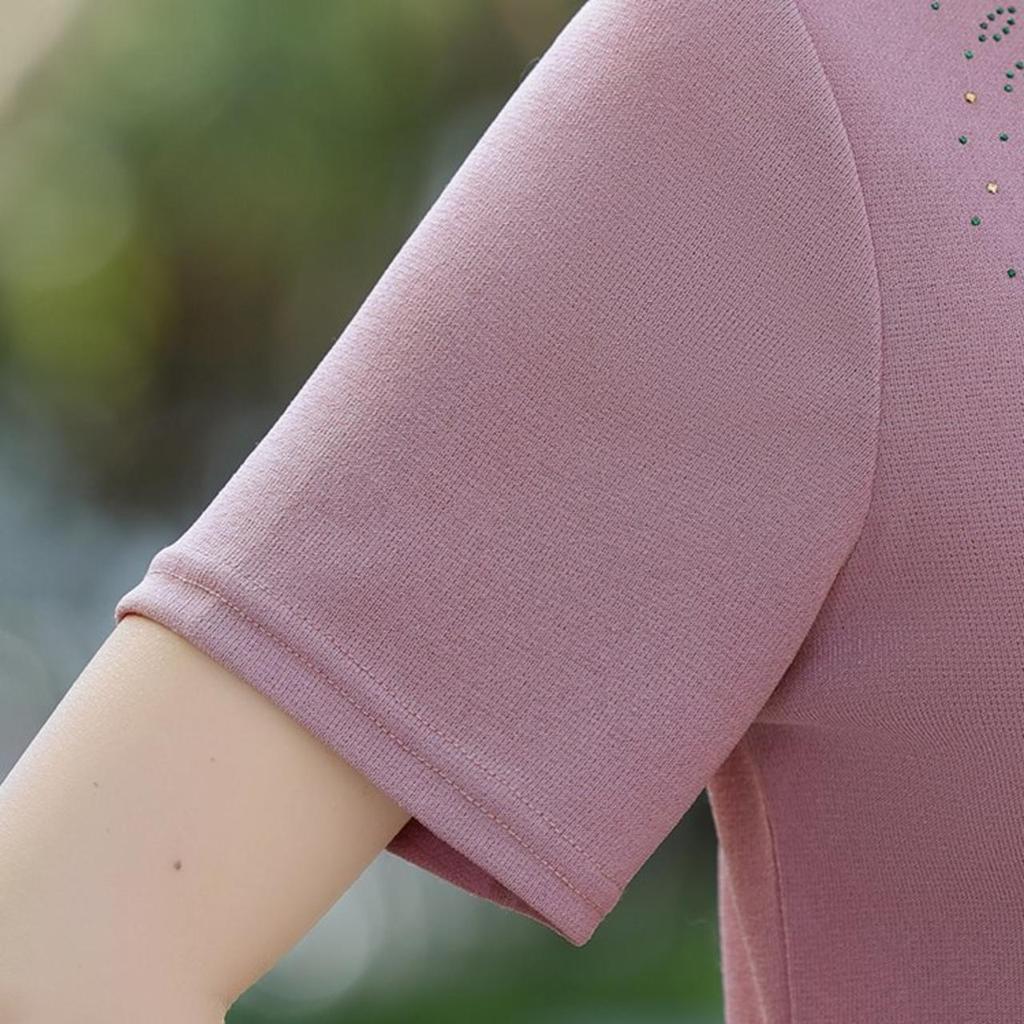 Chic Floral Embroidery Cardigan Set for Middle-Aged & Elderly Women - Spring/Summer Collection