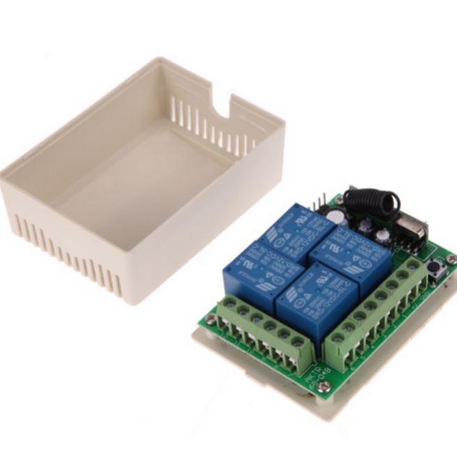 12V Remote Switch & 4-Button Controller for Electric Locks, Boom Gates, and Roller Shutter Doors