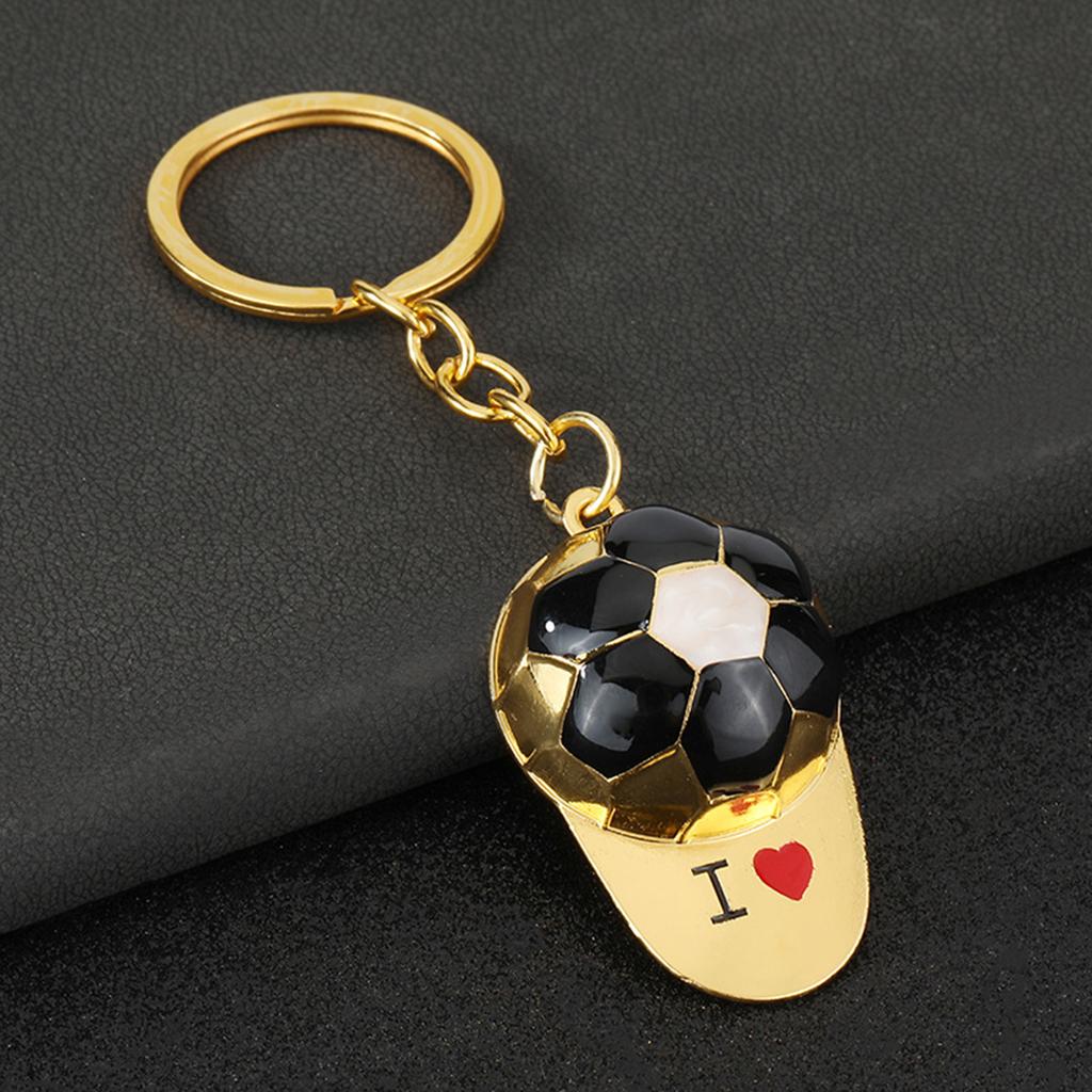 New Model Football Keychain, Colorful Baseball Cap, Alloy Imitation Football Player Keychain, World Cup Bag Pendant, Hanging Piece