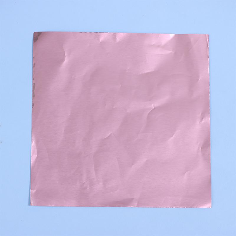 100 Bucăți 8x8Cm Multicolor Folie de Aluminiu Bomboane Ciocolată Biscuiți Cutie Hârtie de Împachetat DIY Metalic Lucios Cadou Hârtie Folie de Staniol Ambalaj