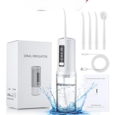 Ústní irigátor Dobíjecí vodní flétna Přenosná dentální vodní nit 230ml vodní nádržka 3 režim IPX7 Vodotěsný čistič zubů