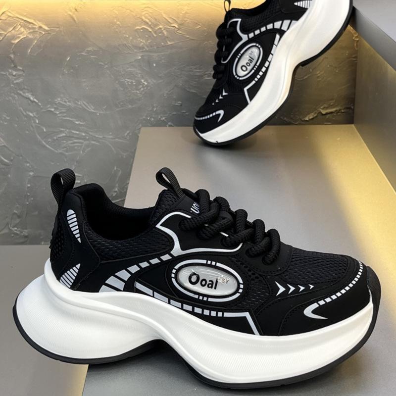 Men s Fashion Trend Lace Up Breathable Mesh Thick Soled Casual Sports Shoes 39