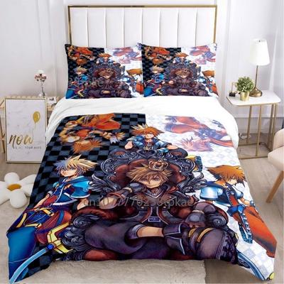 Mode 3D Druck Anime Spiel Kingdom Heart Bettwäsche Set Einzelbett Twin Full Queen King Size Bettset Erwachsener Kind Schlafzimmer Bettbezug Sets