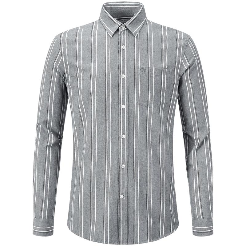 Giovanni Valentino Men s Cotton Striped Long-Sleeve Shirt 2XL