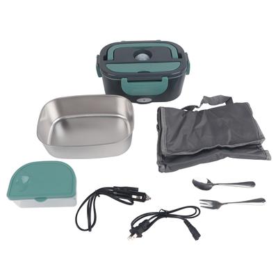 1.5L Car Electric Lunch Box Food Warmer Heating Thermal Lunch Container with Spoon Fork   12V 24V