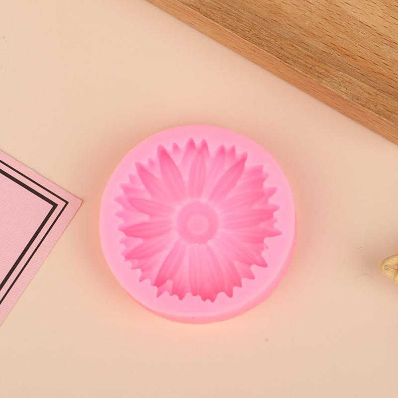 1Pc 3D Sunflower Flower Silicone Mold Diy Bakware Flower Moulds Candle Molds Sunflower Cake Decoration Baking Tools