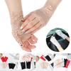 Women Dance Half Finger Lace Gloves Fingerless Mittens Driving Gloves Short Gloves