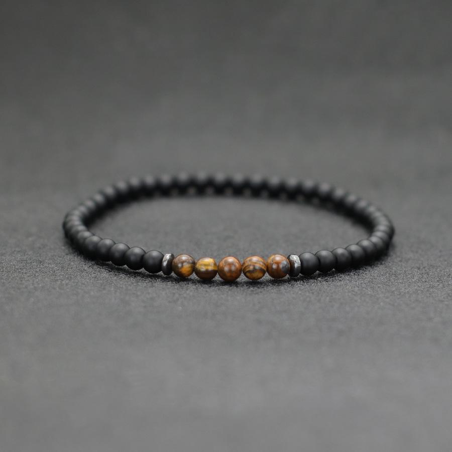 Simple Style 4mm Beads Bracelet Men Women Tiger Eyes Malachite Lava Hematite Stone Braslet Prayer Meditation Yoga Accessories