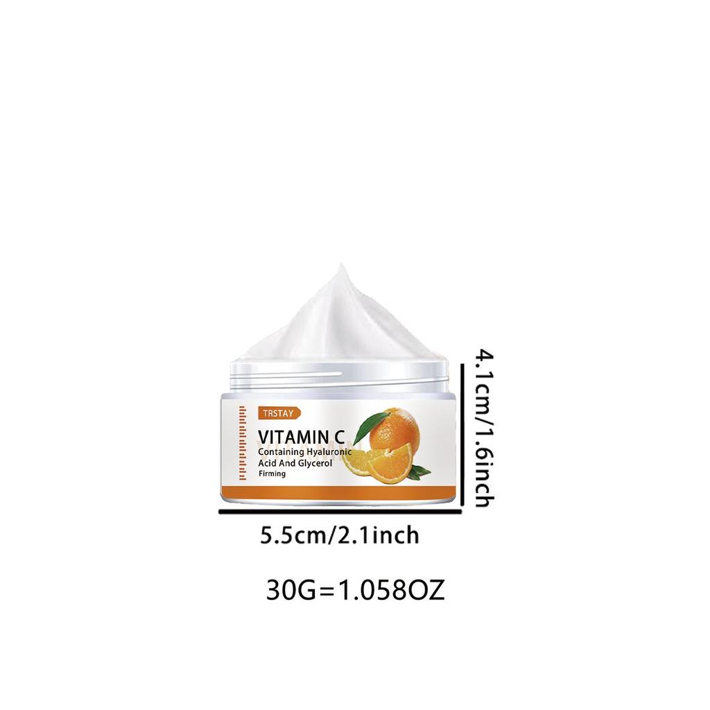 Vitamin C fuktighetsgivende krem ​​lyser opp hudtonen, strammer opp huden, reduserer matthet og reparerer skadet hudbarriere